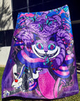 Cheshire Cat and Alice Double Sided Blanket