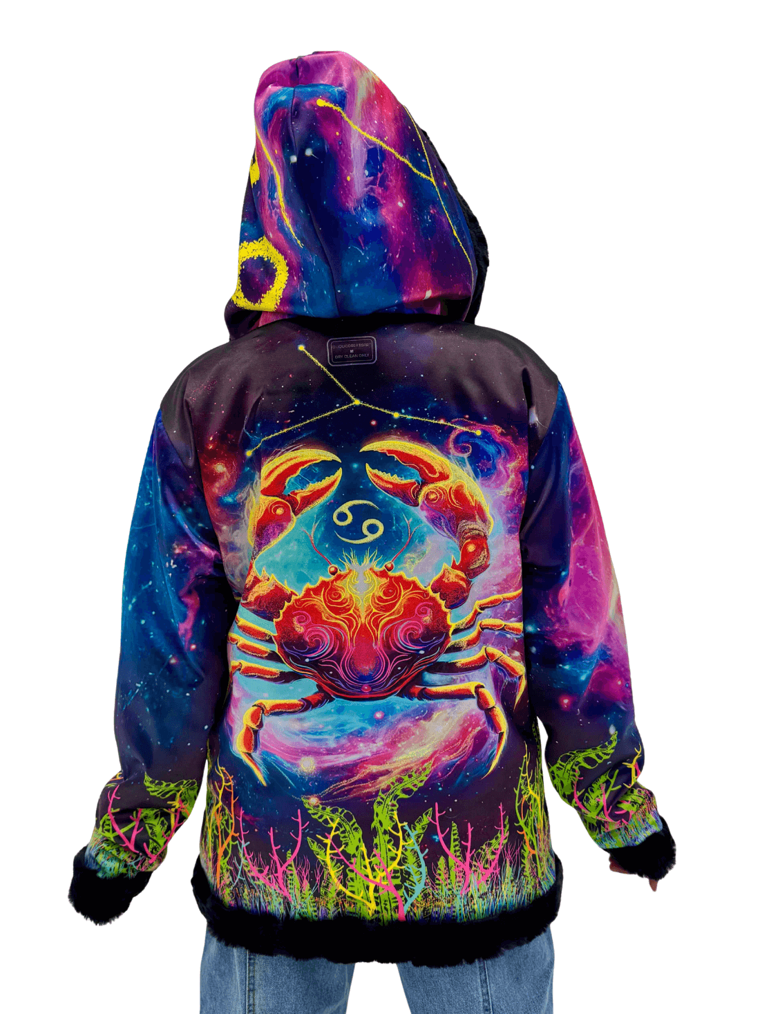 Zodiac Dreams ♋️ Cancer Reversible Faux Fur Jacket