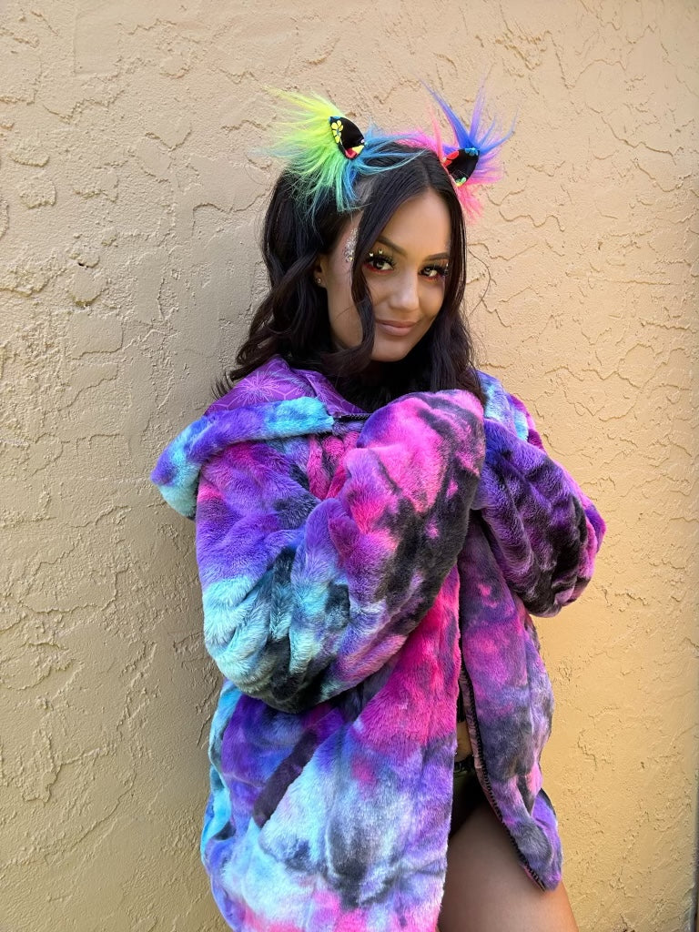 Down the Rabbit Hole 💜 Reversible Fur Jacket