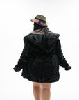 Black Grumble Toad Reversible Faux Fur Jacket
