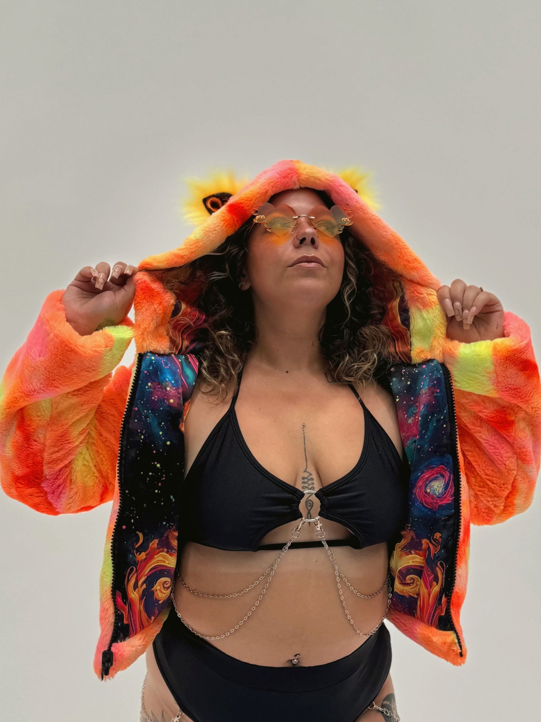 Zodiac Dreams ♌ Leo Reversible Faux Fur Jacket