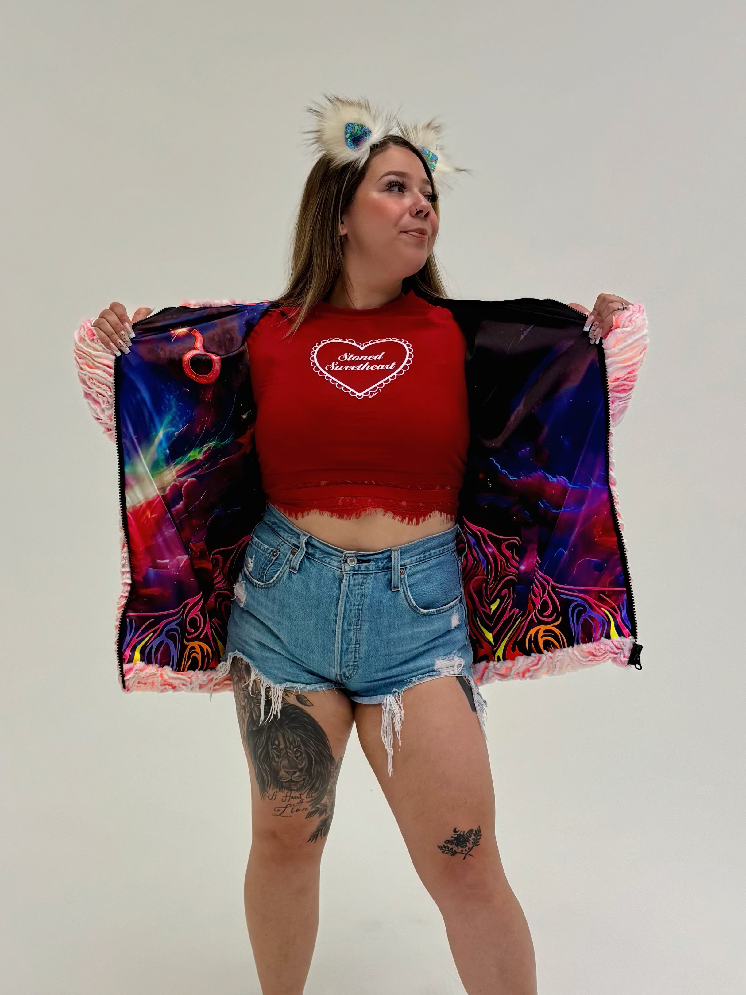 Zodiac Dreams ♉️ Taurus Reversible Faux Fur Jacket
