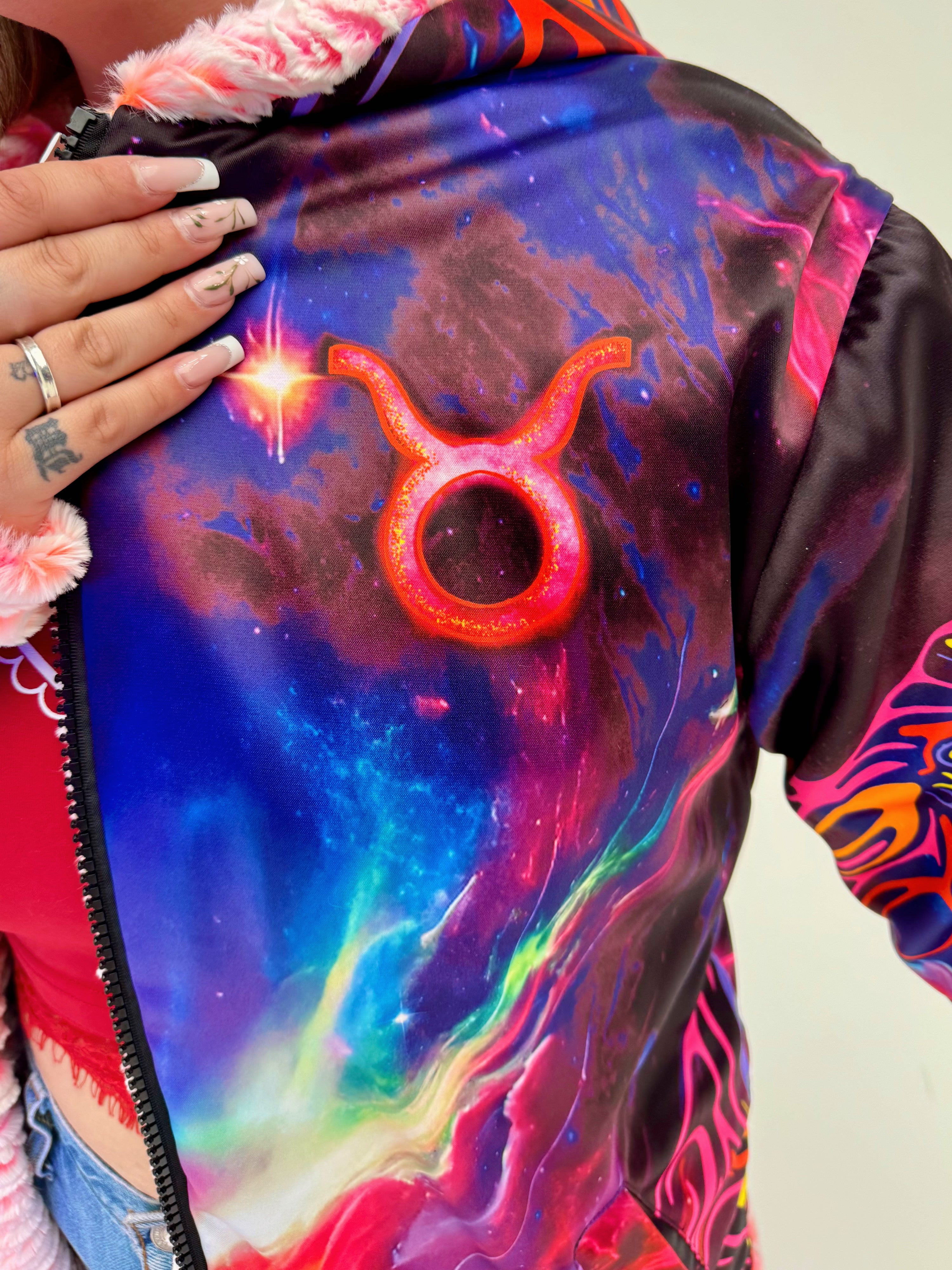 Zodiac Dreams ♉️ Taurus Reversible Faux Fur Jacket