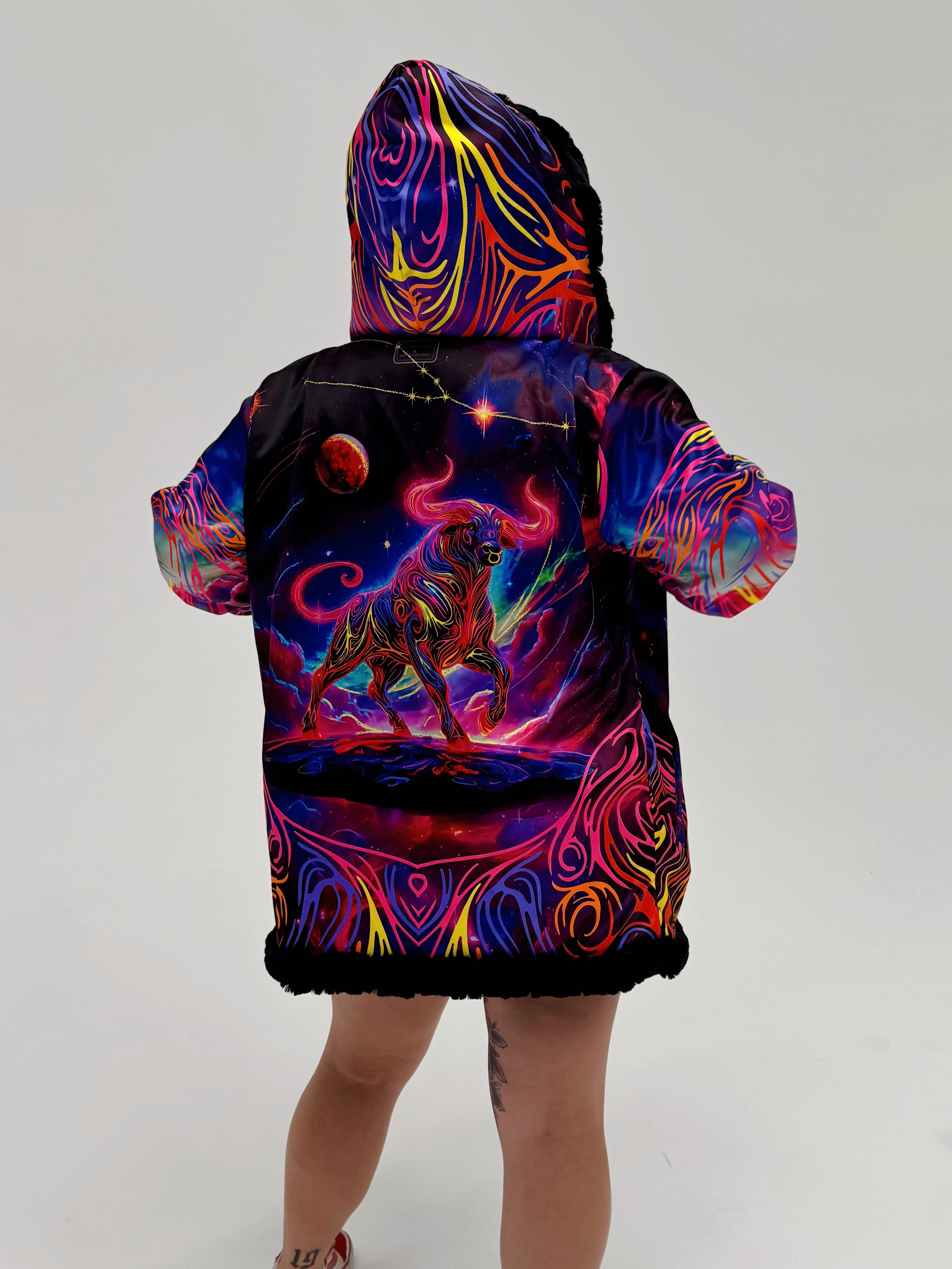 Zodiac Dreams ♉️ Taurus Reversible Faux Fur Jacket