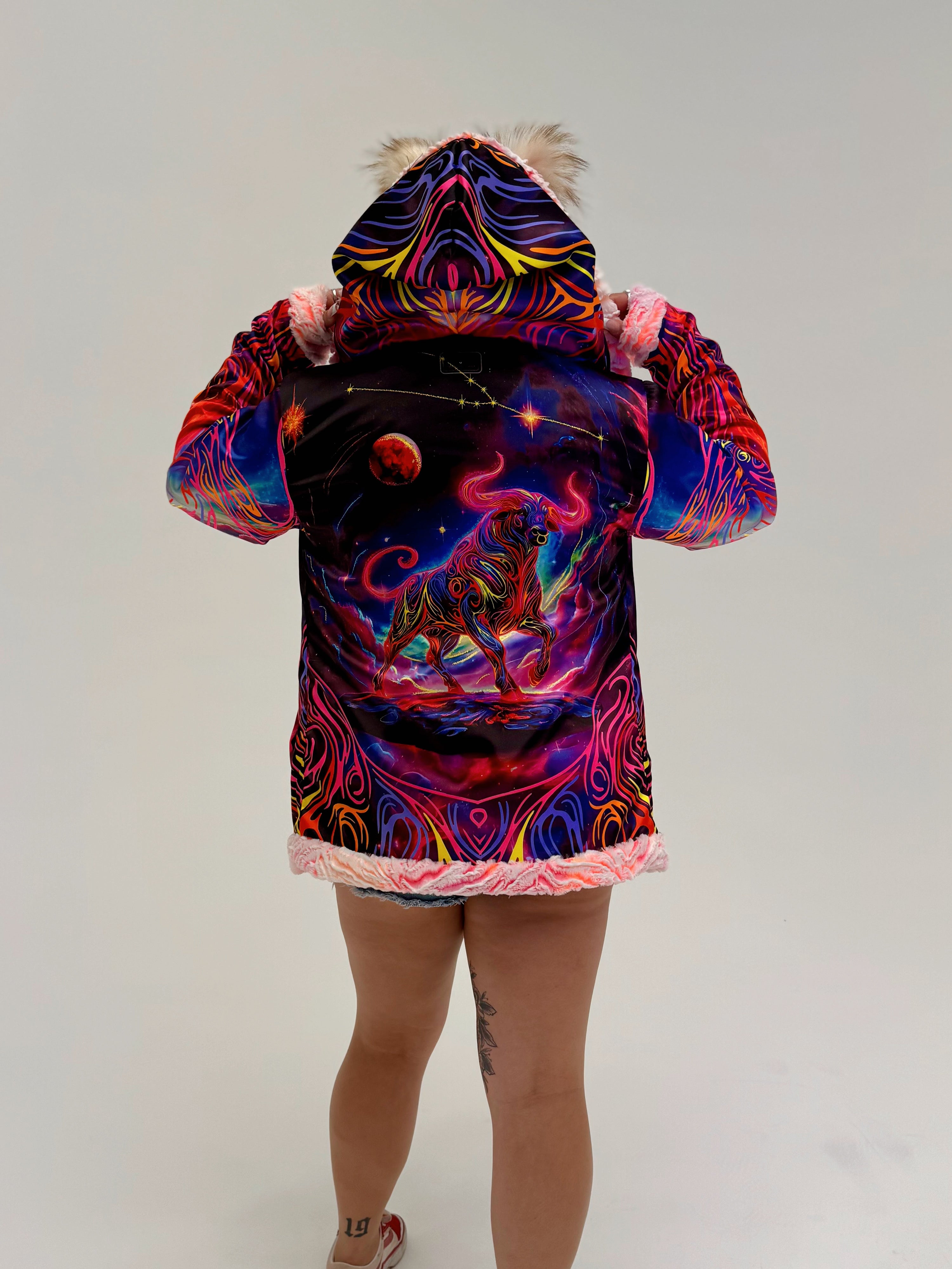 Zodiac Dreams ♉️ Taurus Reversible Faux Fur Jacket