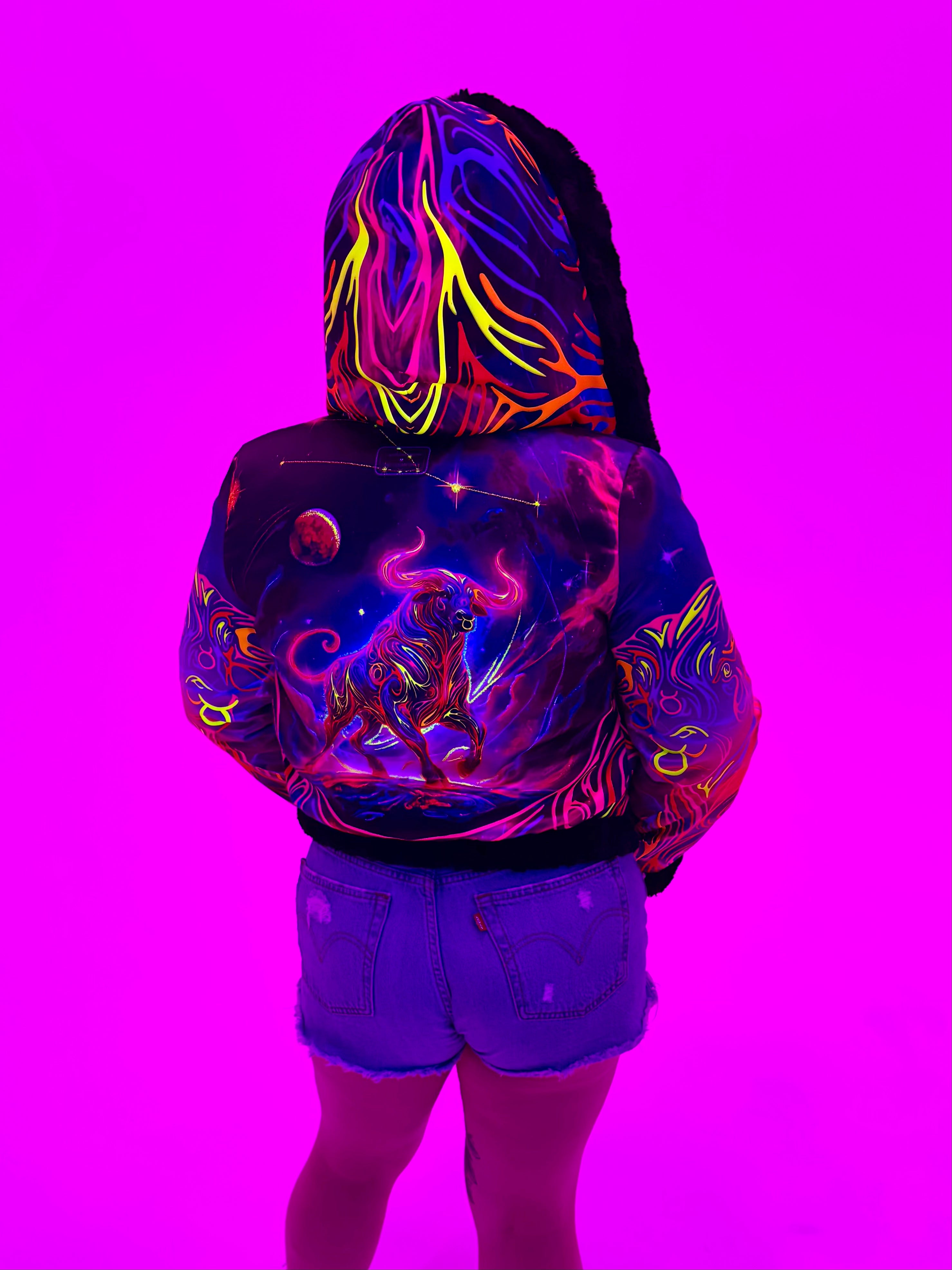 Zodiac Dreams ♉️ Taurus Reversible Faux Fur Jacket