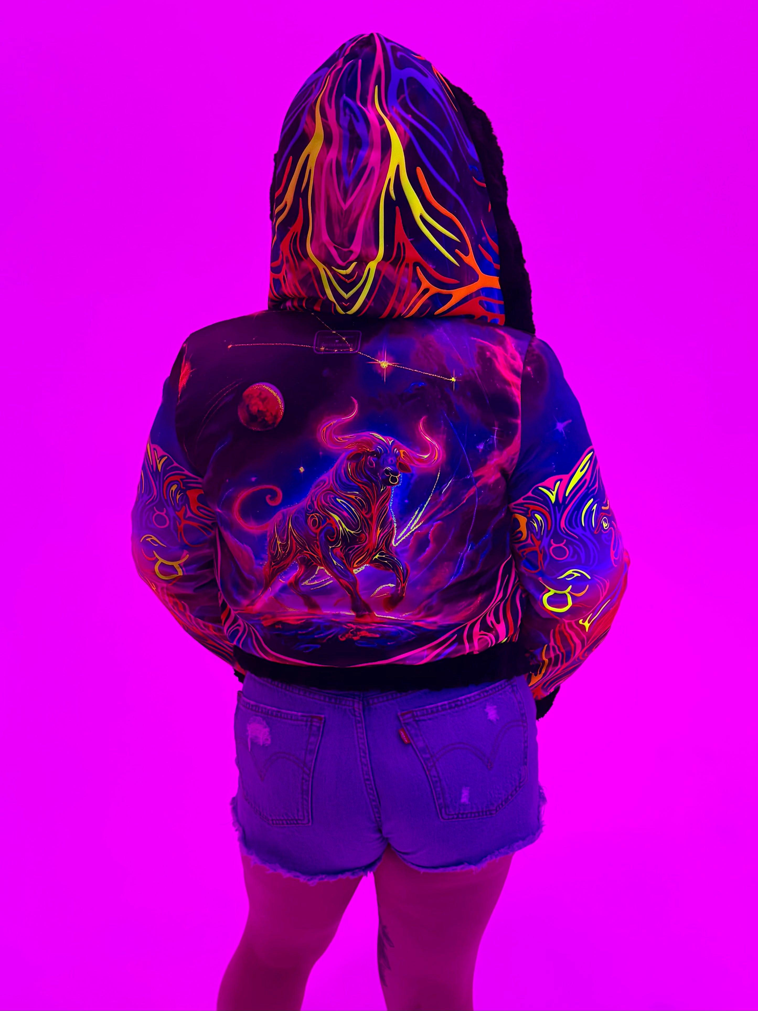 Zodiac Dreams ♉️ Taurus Reversible Faux Fur Jacket