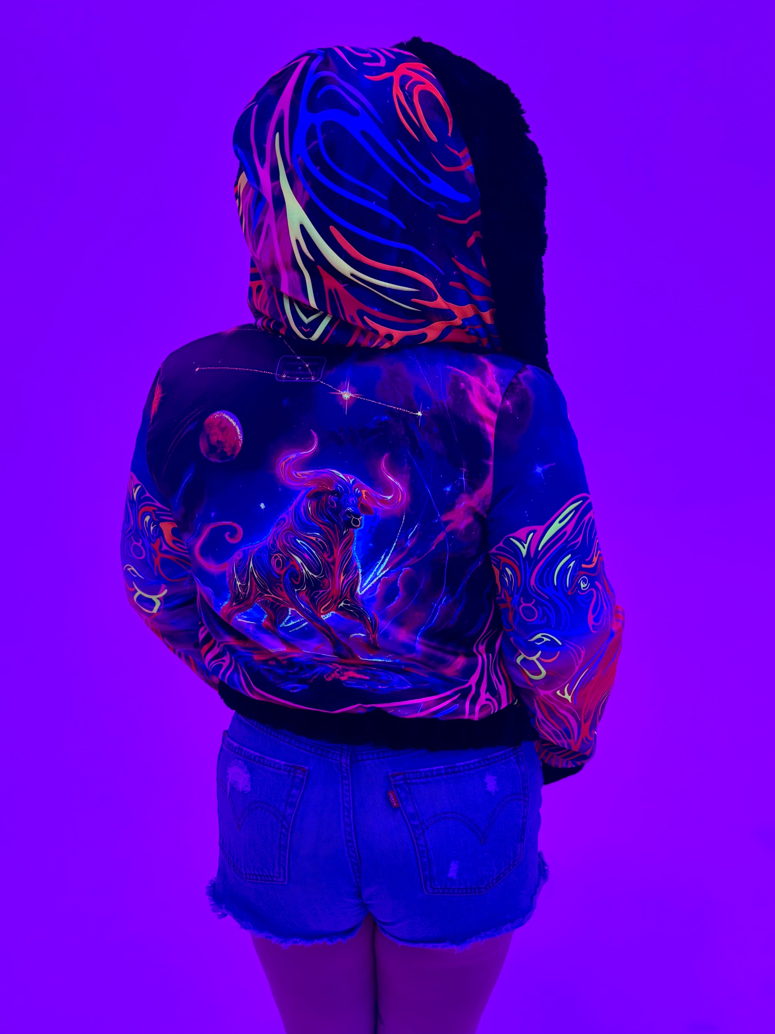 Zodiac Dreams ♉️ Taurus Reversible Faux Fur Jacket