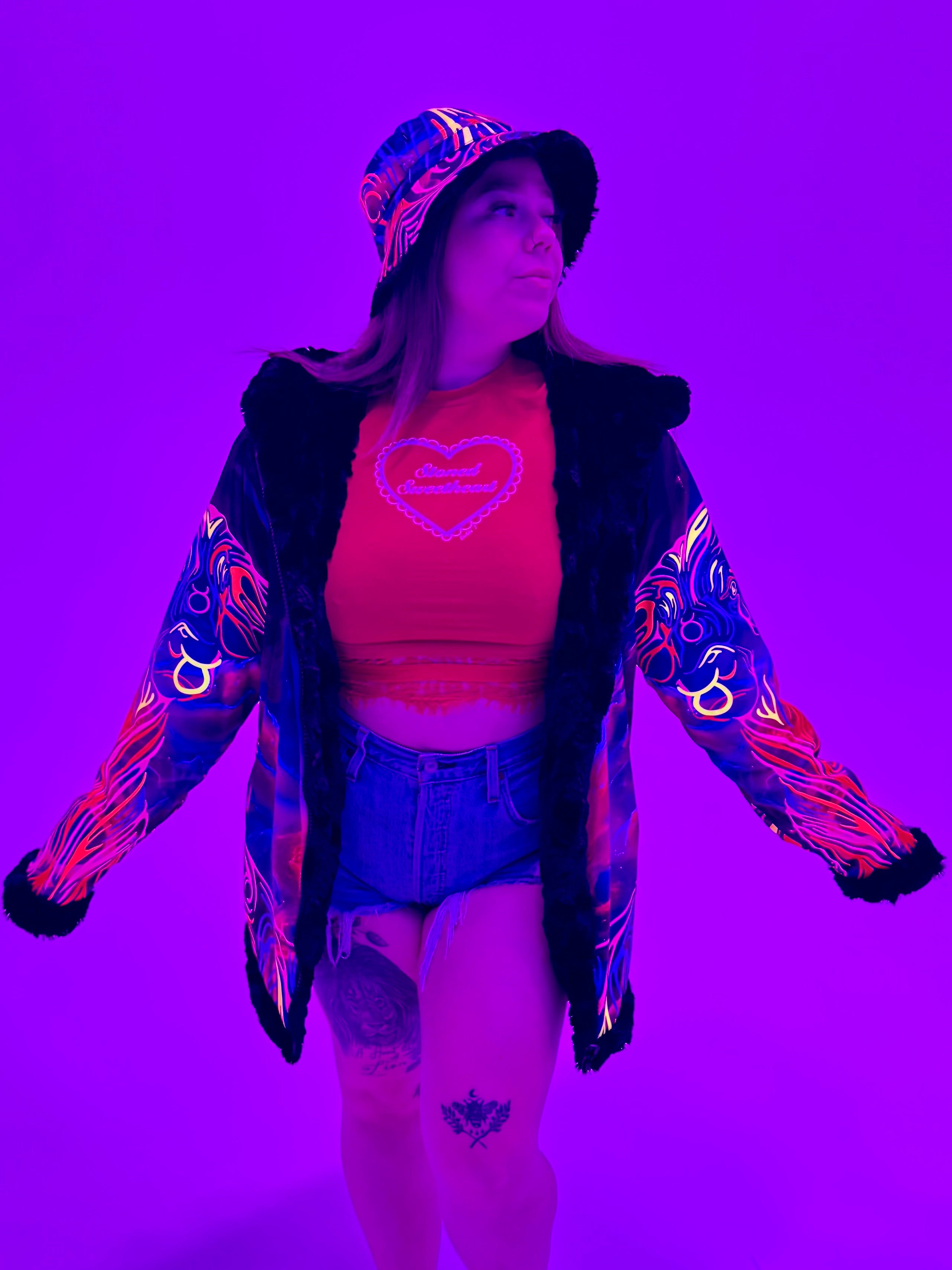 Zodiac Dreams ♉️ Taurus Reversible Faux Fur Jacket