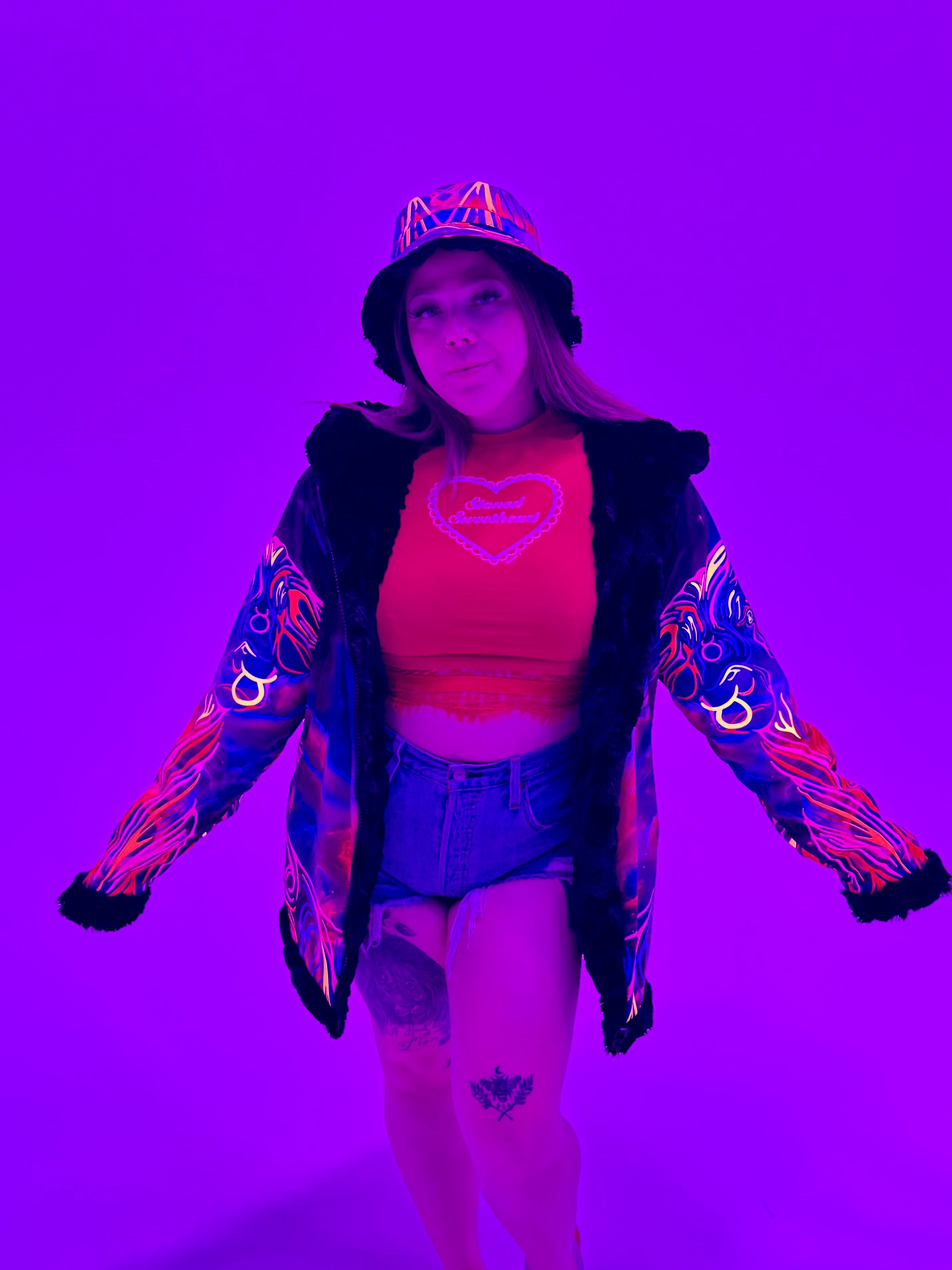 Zodiac Dreams ♉️ Taurus Reversible Faux Fur Jacket