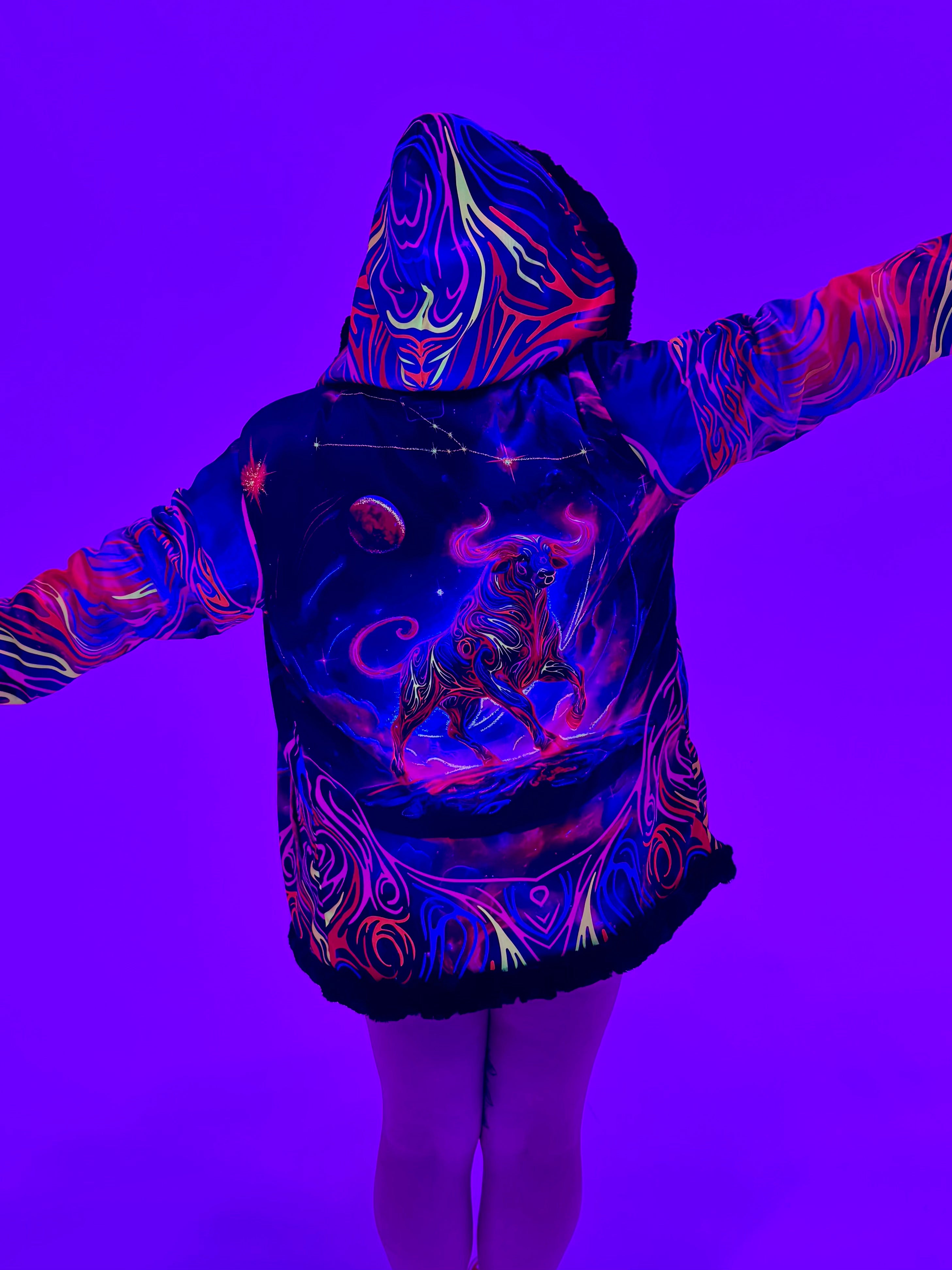 Zodiac Dreams ♉️ Taurus Reversible Faux Fur Jacket