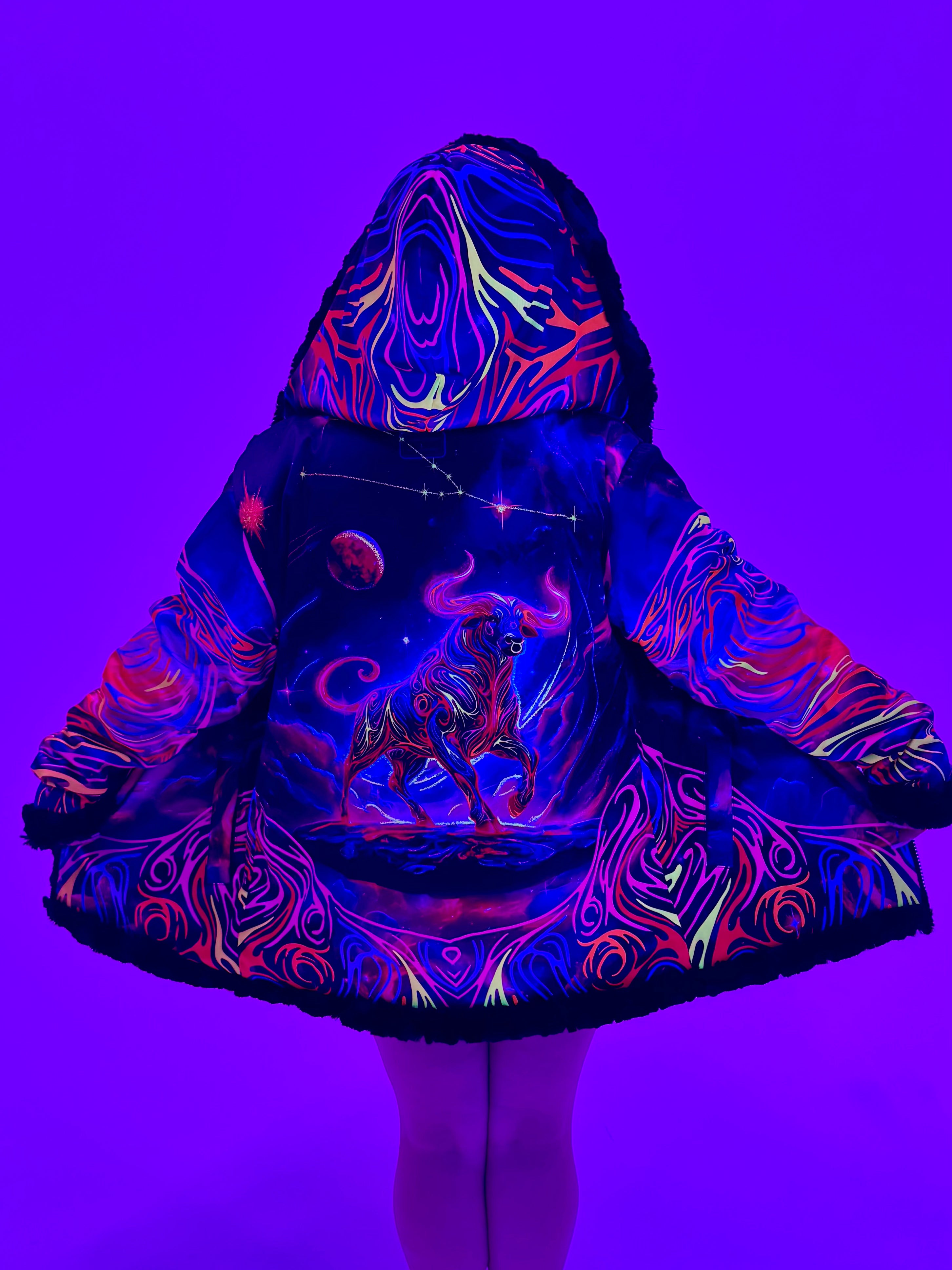 Zodiac Dreams ♉️ Taurus Reversible Faux Fur Jacket
