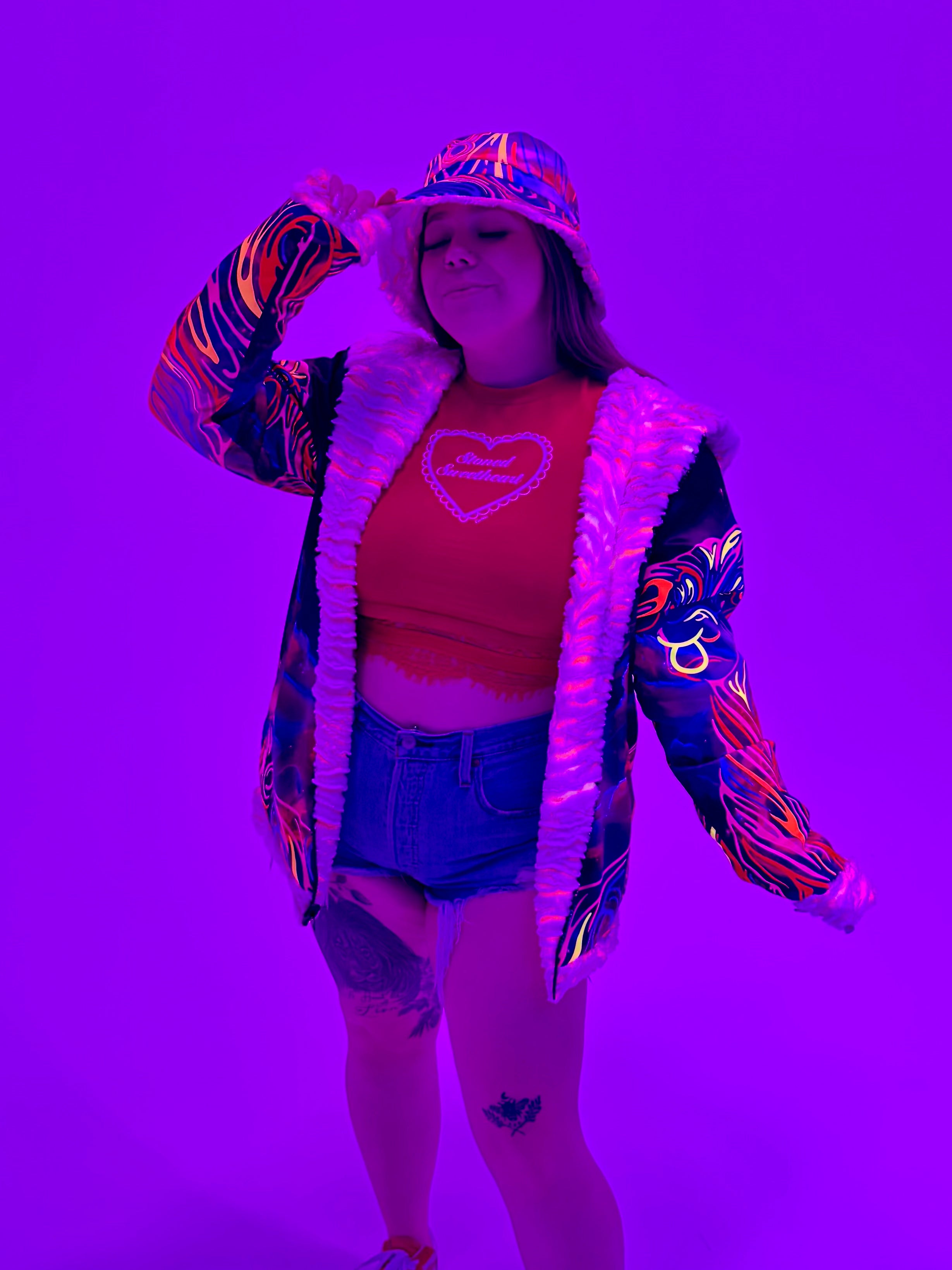 Zodiac Dreams ♉️ Taurus Reversible Faux Fur Jacket