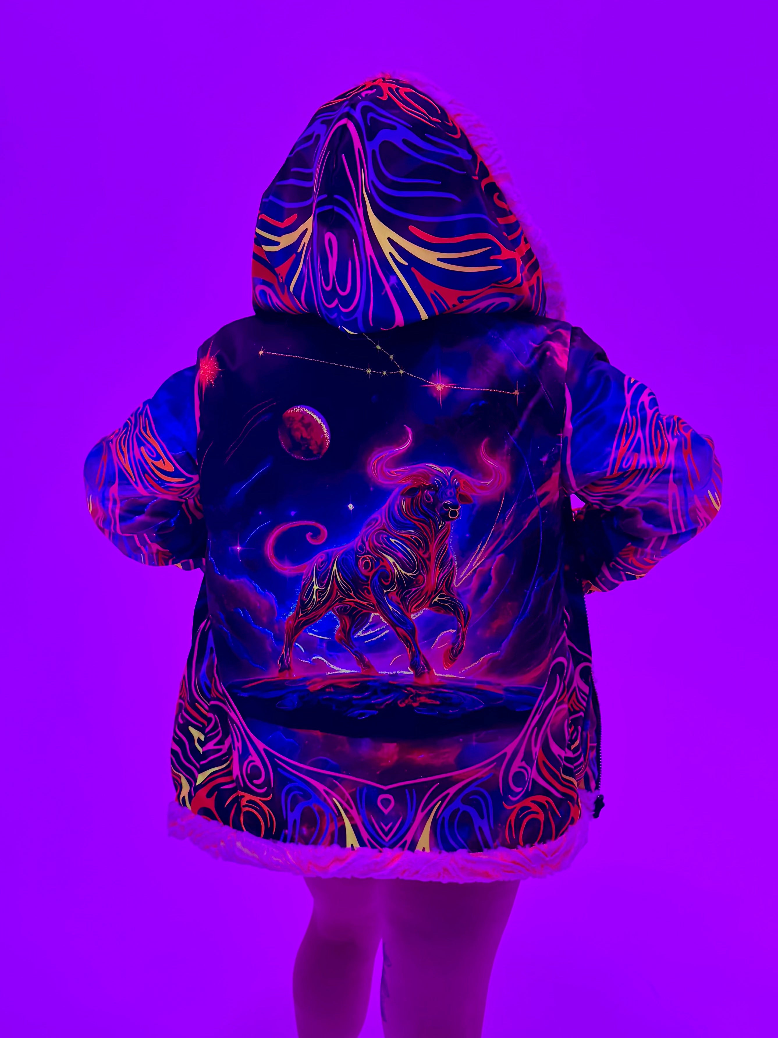 Zodiac Dreams ♉️ Taurus Reversible Faux Fur Jacket