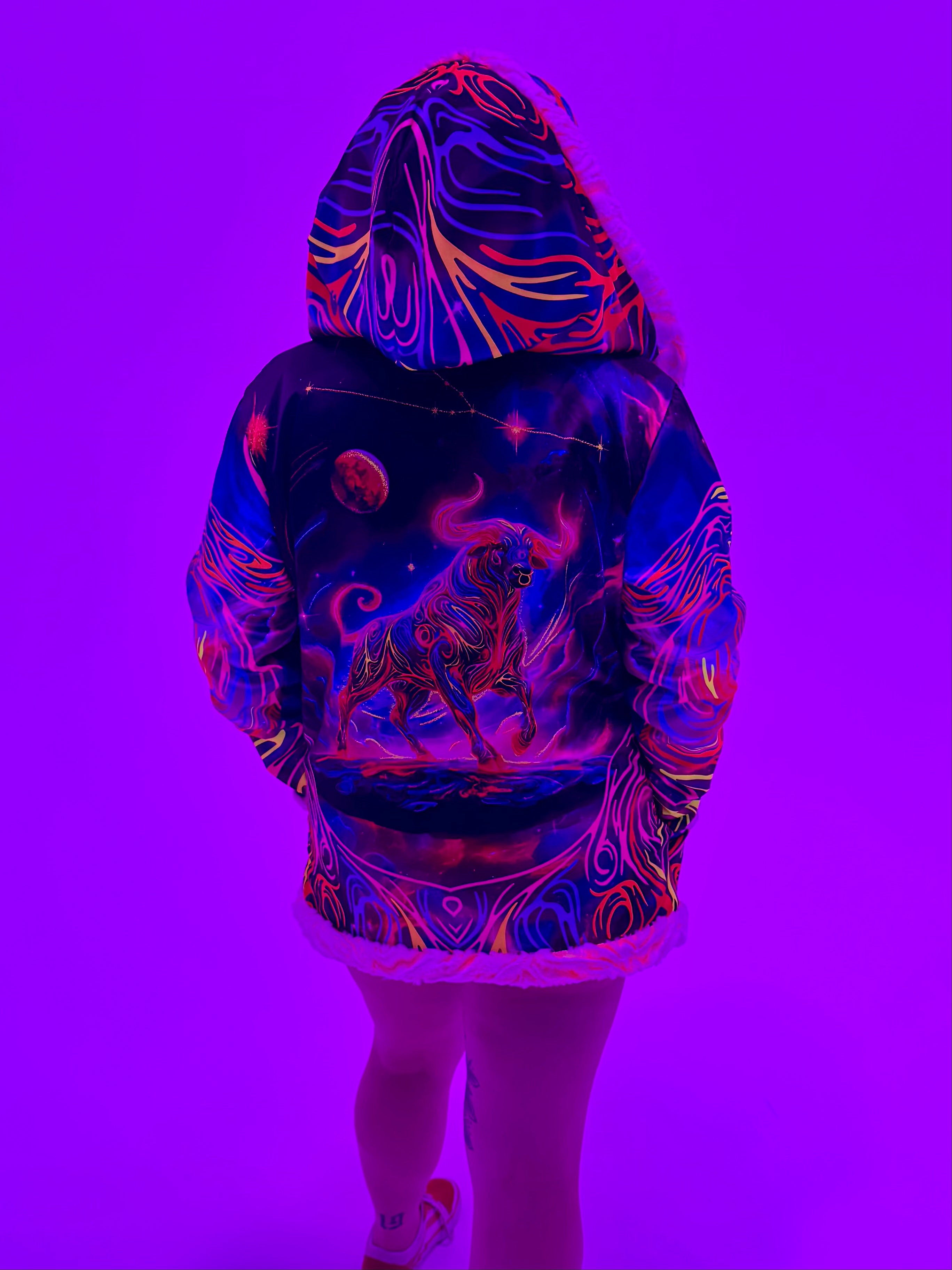 Zodiac Dreams ♉️ Taurus Reversible Faux Fur Jacket