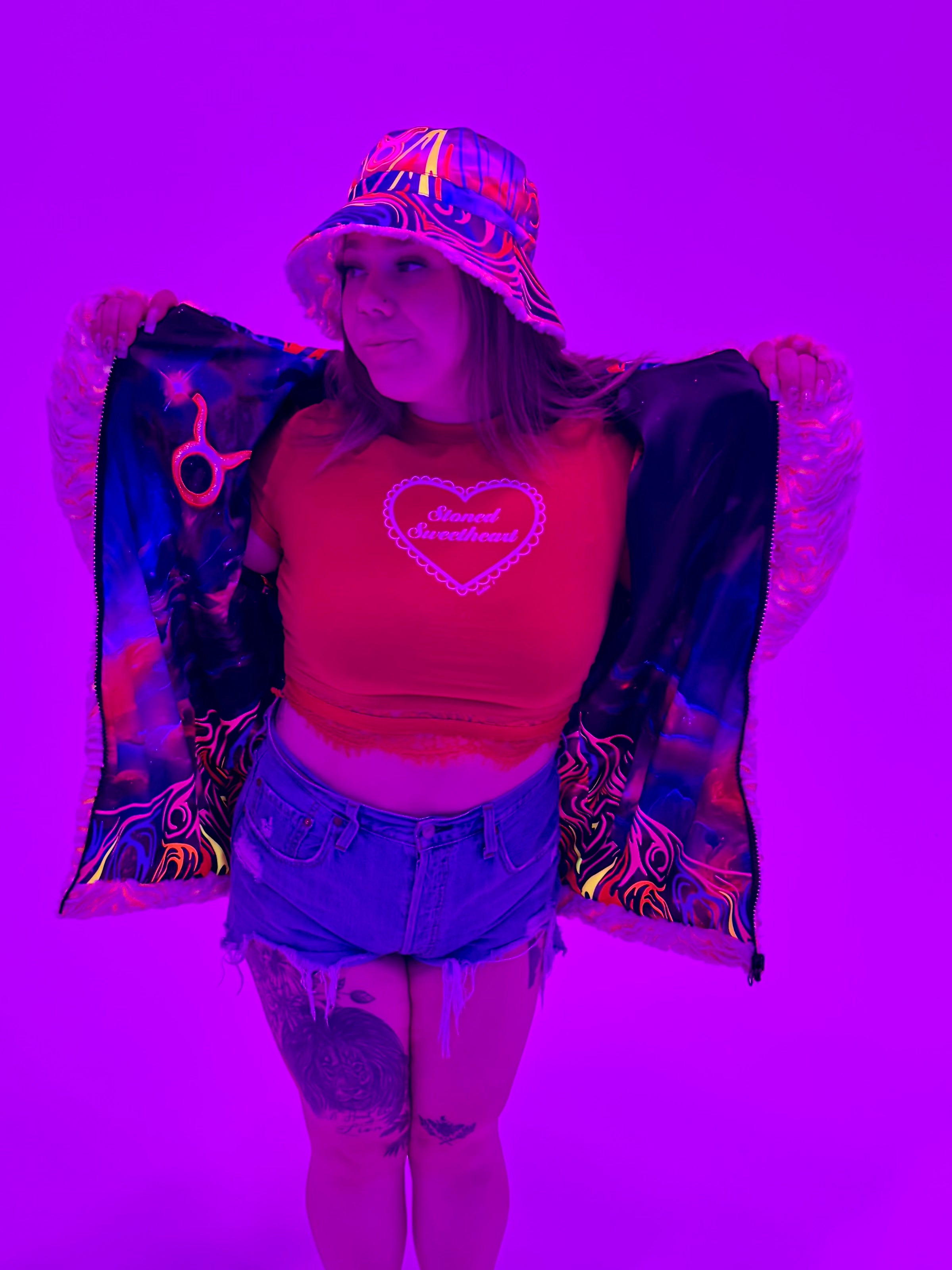 Zodiac Dreams ♉️ Taurus Reversible Faux Fur Jacket