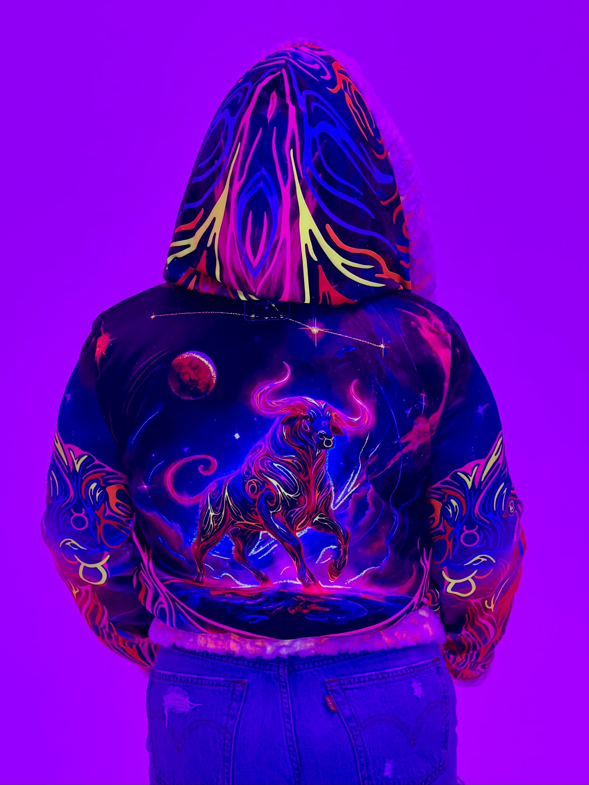 Zodiac Dreams ♉️ Taurus Reversible Faux Fur Jacket