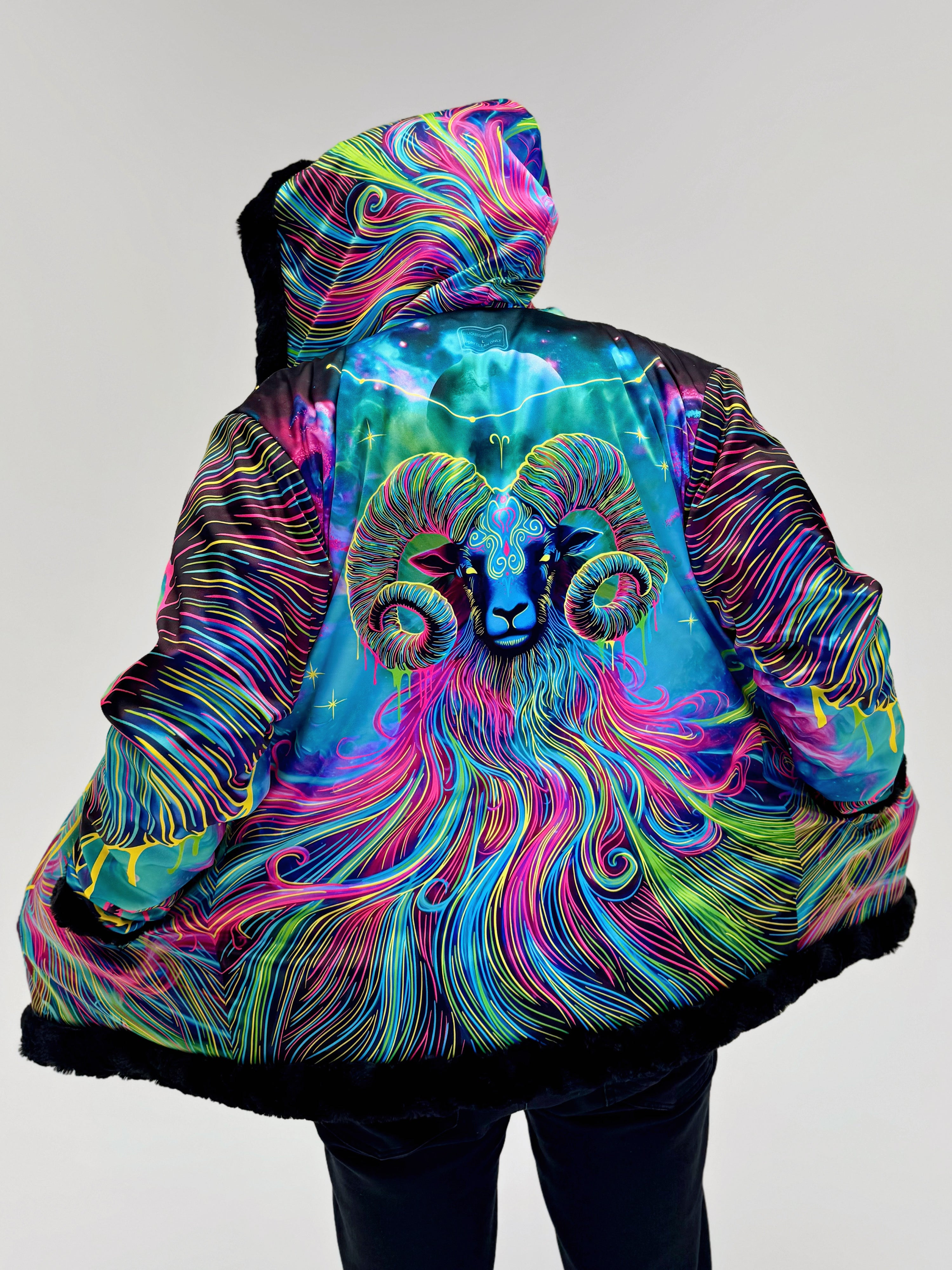Zodiac Dreams ♈️ Aries Reversible Faux Fur Jacket