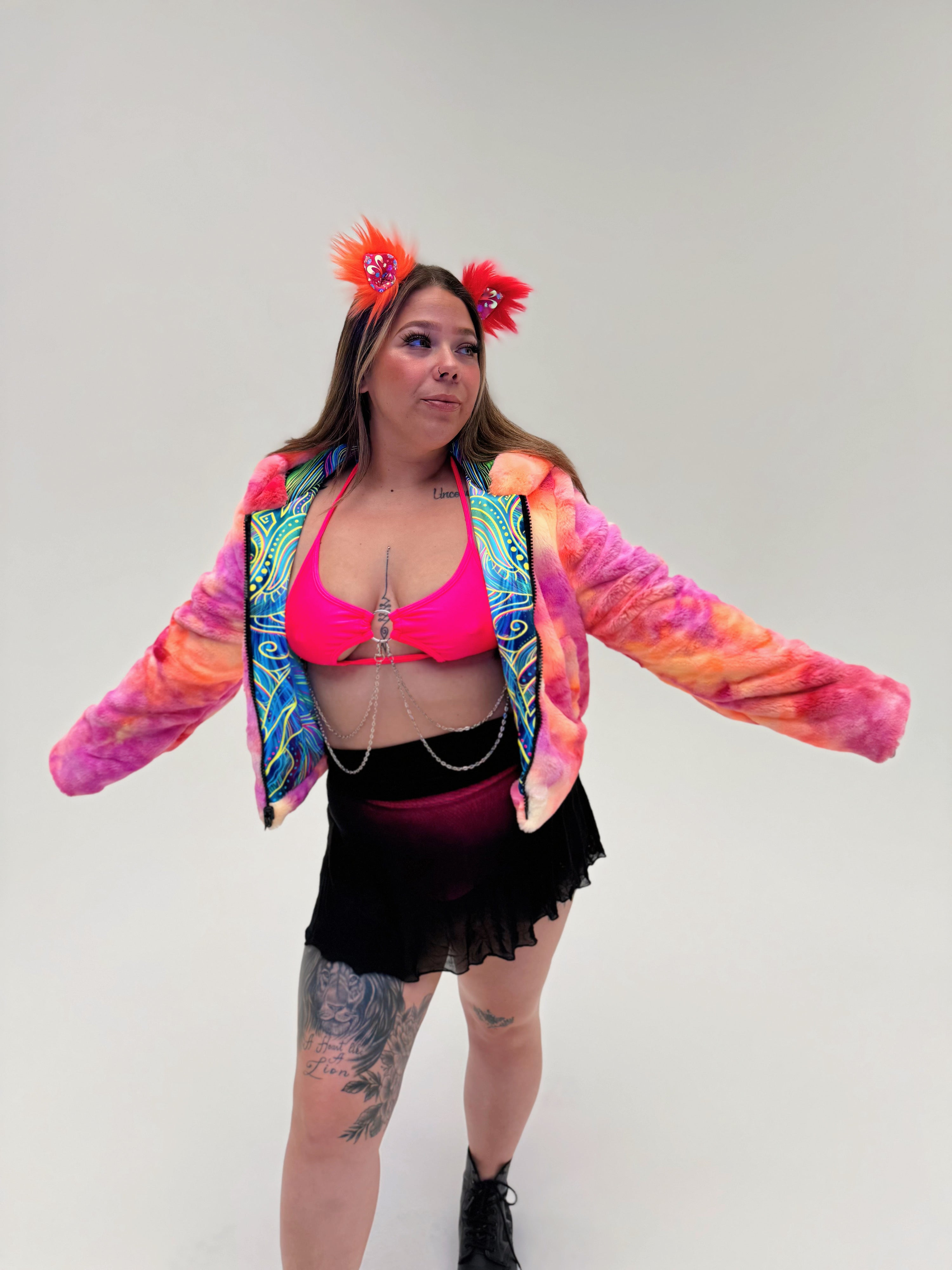 Zodiac Dreams ♈️ Aries Reversible Faux Fur Jacket