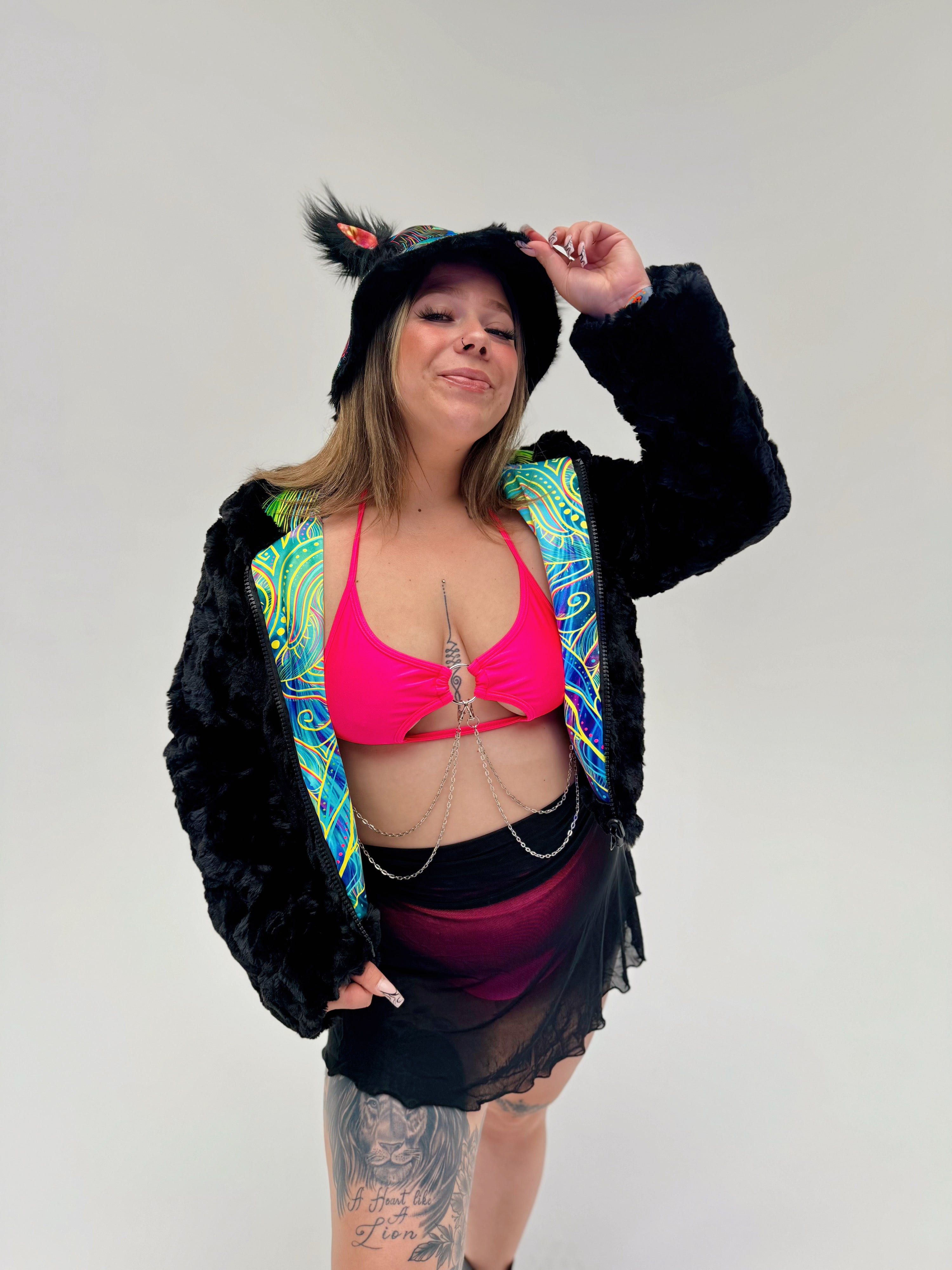 Zodiac Dreams ♈️ Aries Reversible Faux Fur Jacket