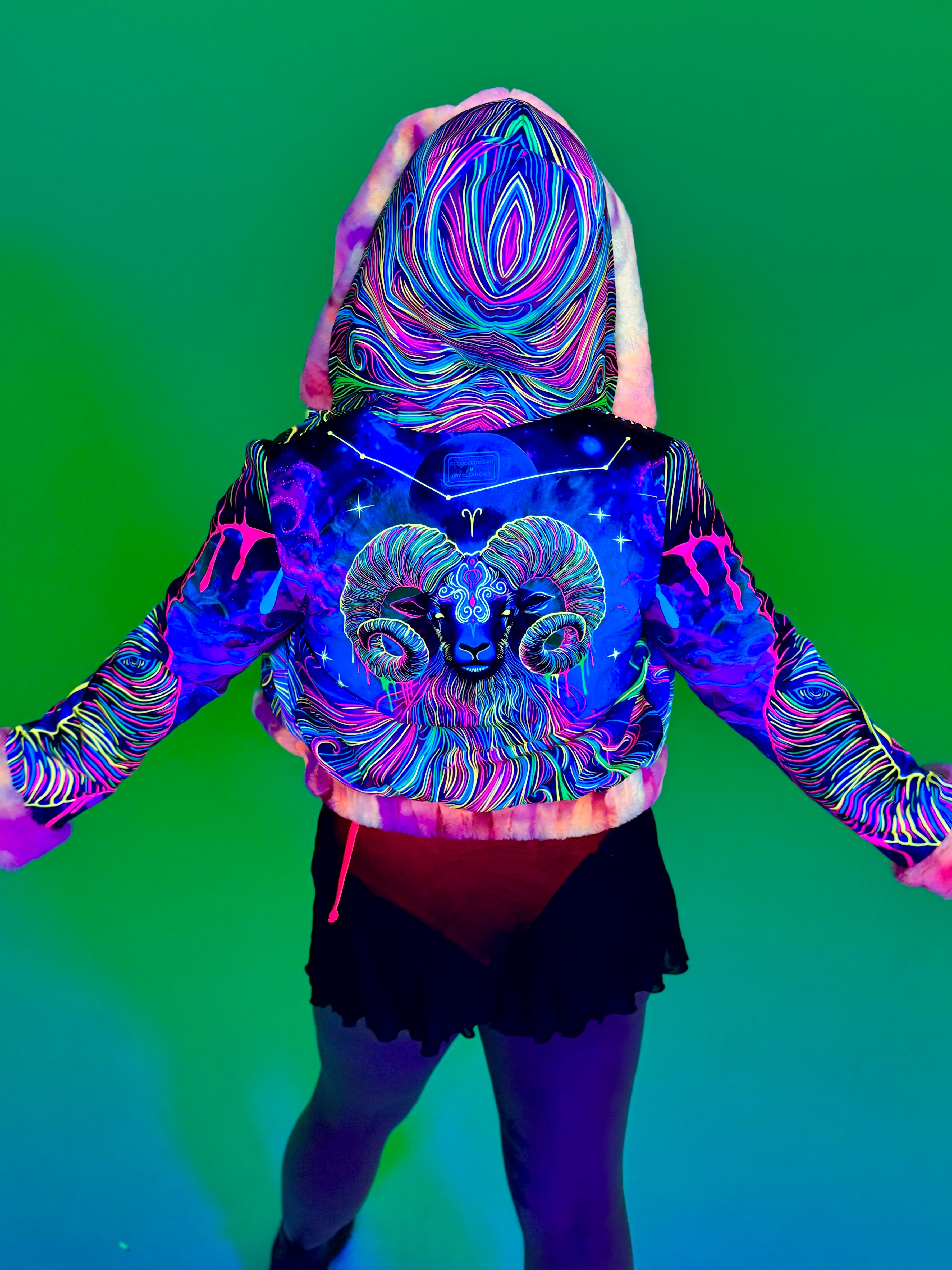 Zodiac Dreams ♈️ Aries Reversible Faux Fur Jacket