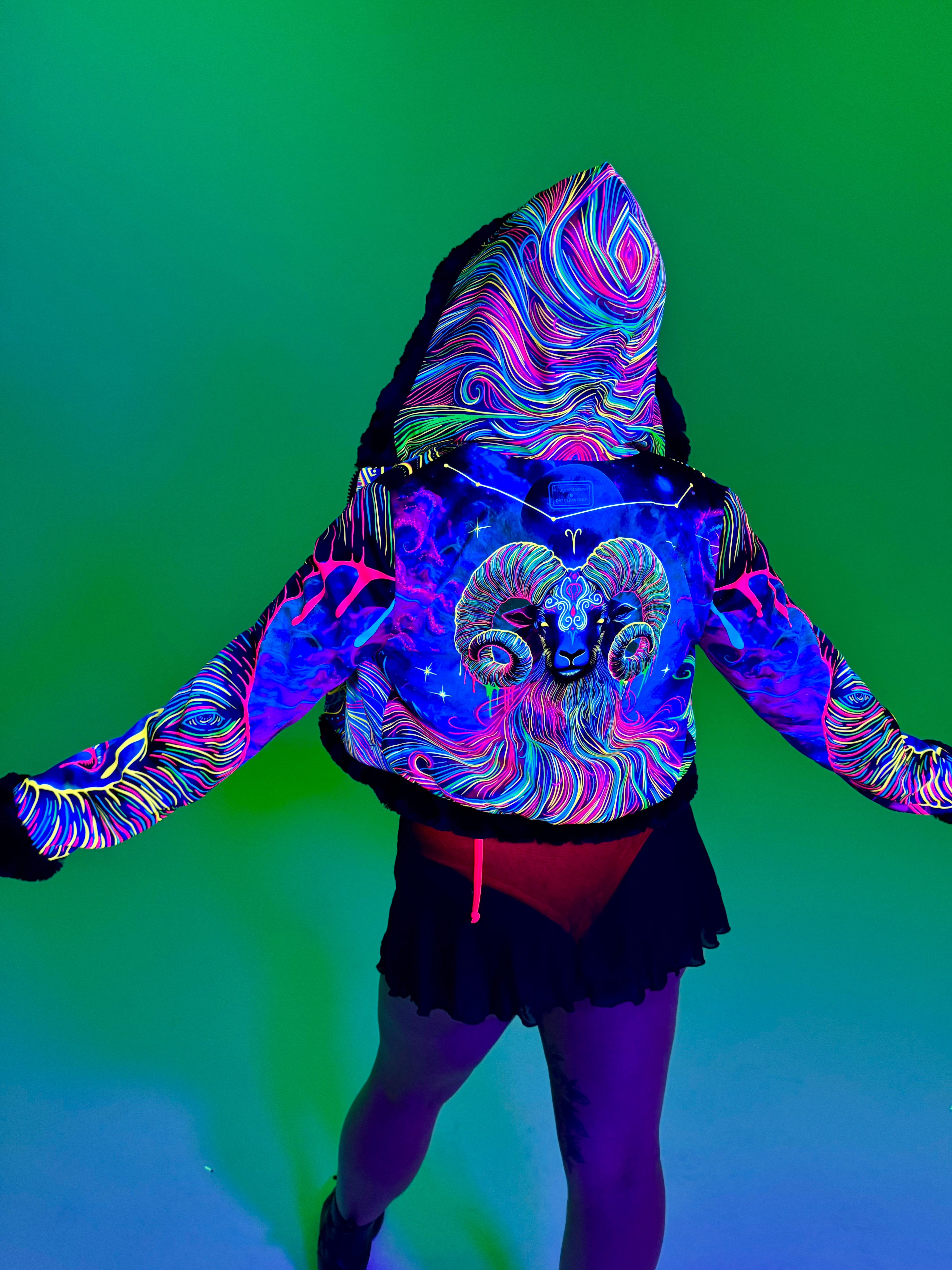 Zodiac Dreams ♈️ Aries Reversible Faux Fur Jacket