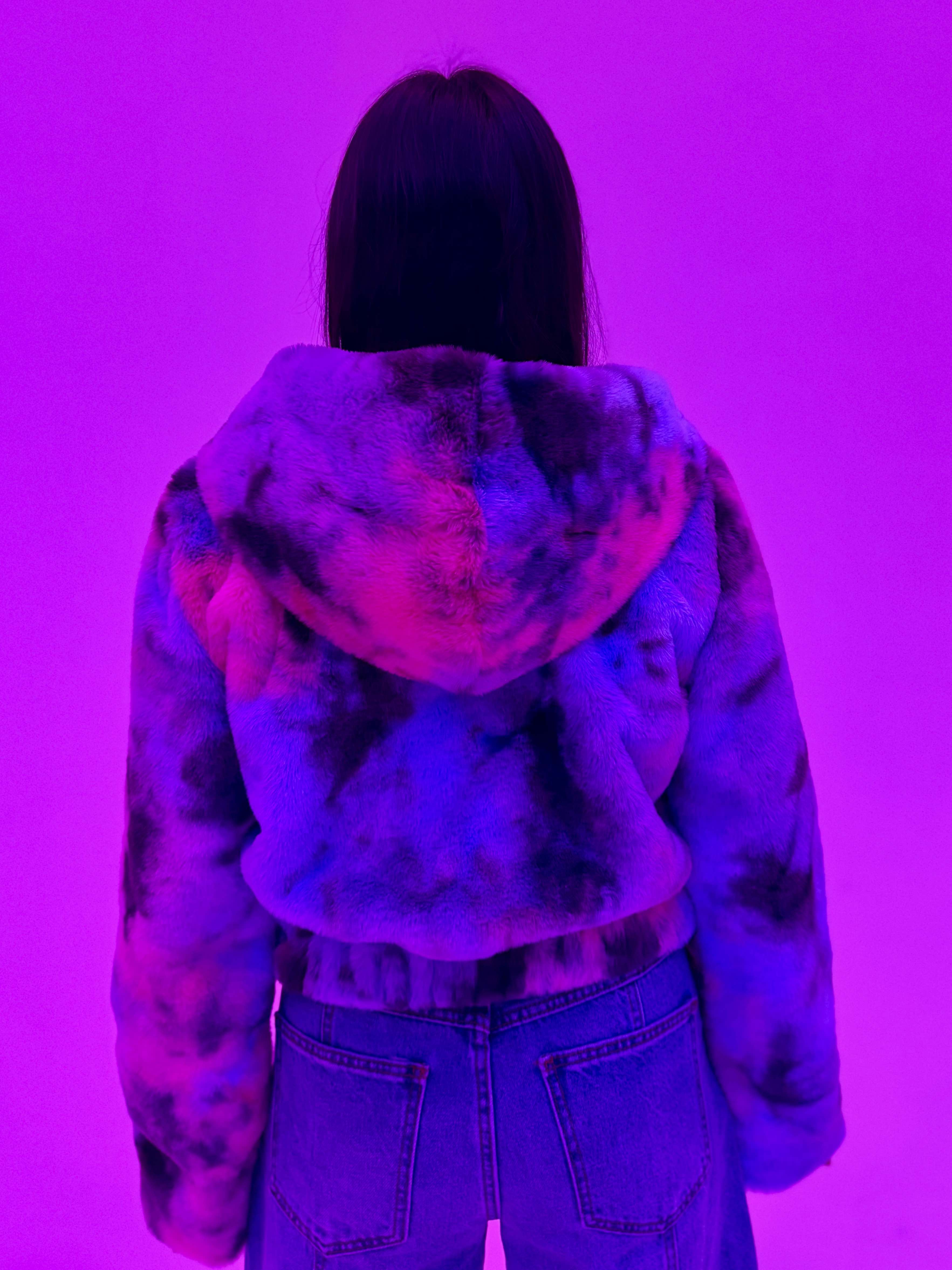 Zodiac Dreams ♋️ Cancer Reversible Faux Fur Jacket