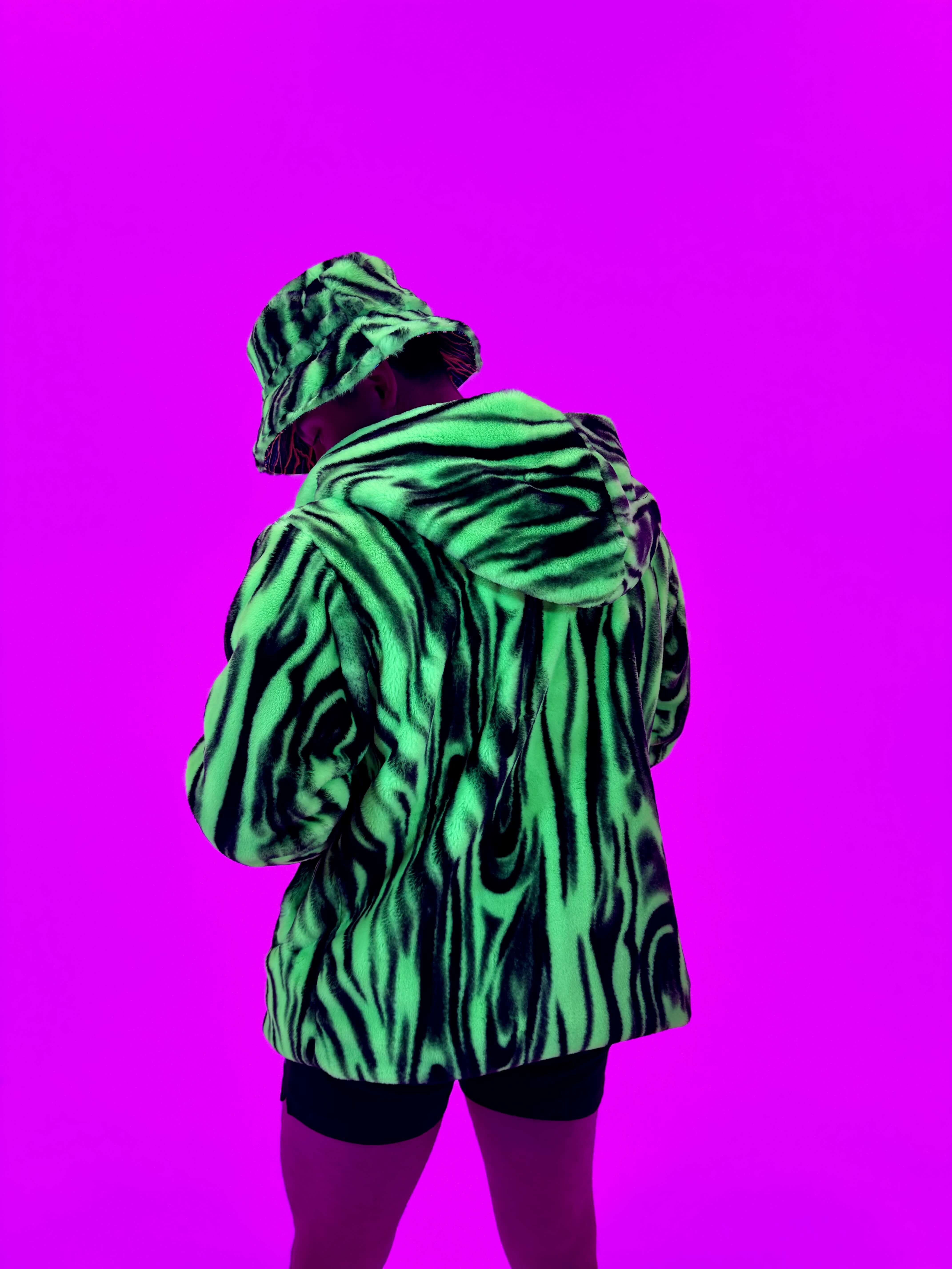 Jurassic 🦖 Reversible Faux Fur Jacket