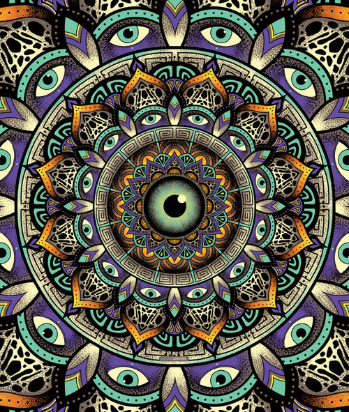 Wildcat Mandala Tapestry