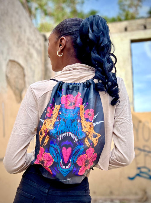 Buck Skull and Dino Doublesided UV Backpack