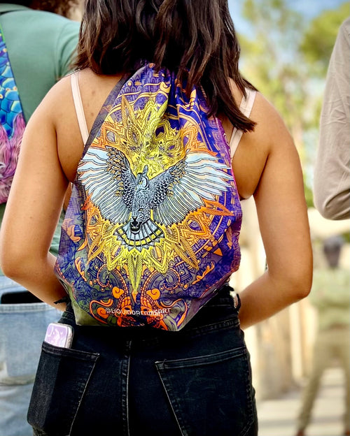 Mushroom Giraffe and Summer Spirit Doublesided UV Backpack