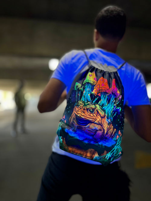 Glow Shroom and Grumble Toad Doublesided UV Backpack