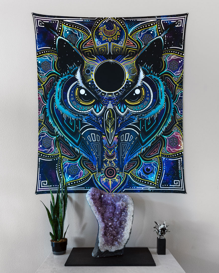 Moon Owl Tapestry